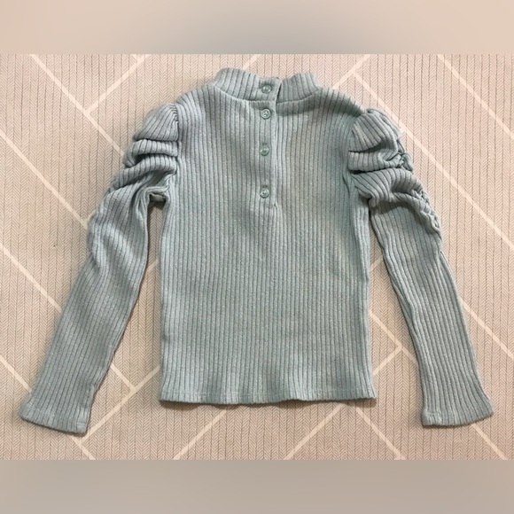 Janie and Jack ribbed puff sleeve top girl's size 3 - Picture 6 of 6